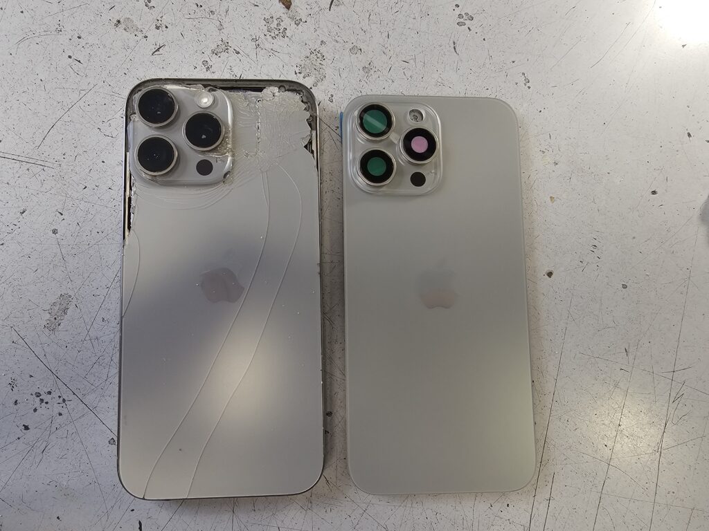 iPhone 16 Pro Max със счупено задно стъкло